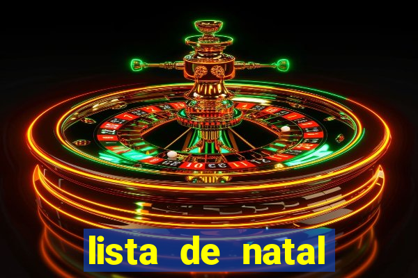 lista de natal para imprimir
